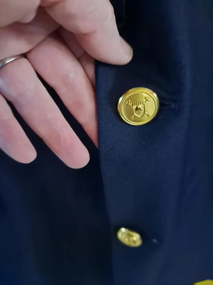 Lauren Ralph Lauren Blue 2‎ Gold Button Blazer 48L